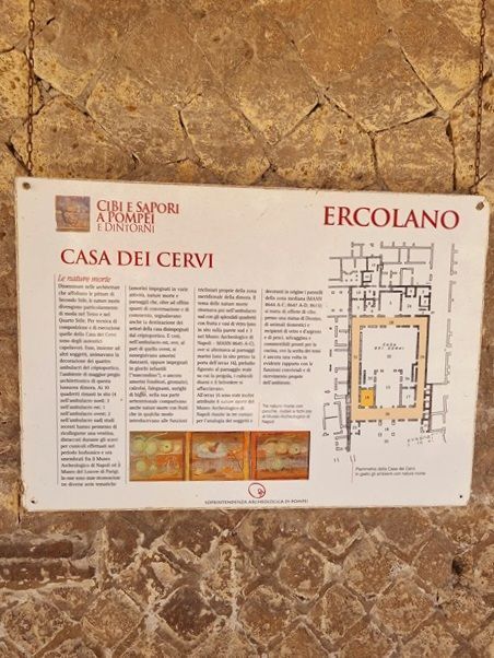 Decoración y estatuas en la Casa de los Ciervos: detalles de lujo en Herculano