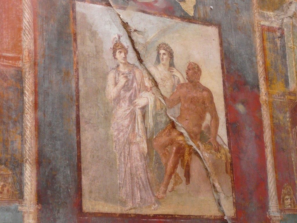 Frescos y decoraciones murales en Herculano, una auténtica galería de arte romano al aire libre