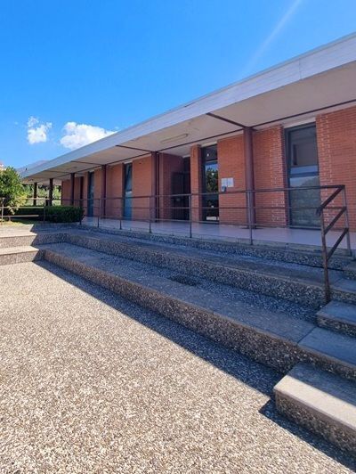 Zona de entrada, taquillas y servicios del Parque Arqueológico de Herculano